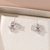 ME0074款S925银镀18K白金多形莫桑钻耳钉2.4ct/3.6ct 2