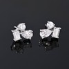 ME0074款S925银镀18K白金多形莫桑钻耳钉2.4ct/3.6ct 4