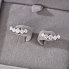 ME0063款S925银镀18K白金圆形莫桑钻一字流星耳钉1.04ct 2