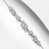 B52612 S925 Silver 18White Gold Multi Form Moissanite Wisteria Flower Bracelet 4.1ct 2