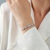 B52612 S925 Silver 18White Gold Multi Form Moissanite Wisteria Flower Bracelet 4.1ct 3