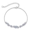 B52612 S925 Silver 18White Gold Multi Form Moissanite Wisteria Flower Bracelet 4.1ct 1