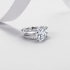 R52535-5ct S925 Silver Plated 18White Gold Oval CutMoissanite Three Piece Bridal Set Main Stone 2.5ct/5.0ct 4