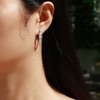 SE0814201款S925银镀18K白金祖母绿切莫桑钻几何形耳环1.0ct*2 5