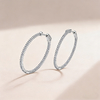 A6-SE0192804-30mm款S925银镀18K白金满镶莫桑钻圈耳环1.1ct 4