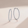 A6-SE0192804-30mm款S925银镀18K白金满镶莫桑钻圈耳环1.1ct 3