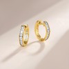 SE0403711款S925银镀18K白金直方莫桑钻满镶耳环2.7ct 3