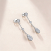 SE0210802款S925银镀18K金满镶莫桑钻水滴流苏耳钉0.8ct 4