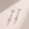 SE0210802款S925银镀18K金满镶莫桑钻水滴流苏耳钉0.8ct 3