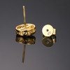 TQE0071 silver plated 18K gold Moissanite Egyptian style hip-hop earrings 0.3ct 5