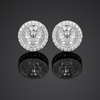 TQE0071 silver plated 18K gold Moissanite Egyptian style hip-hop earrings 0.3ct 4
