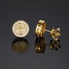 TQE0069 silver plated 18K gold Moissanite cross style hip-hop earrings 0.52ct 3