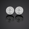 TQE0069 silver plated 18K gold Moissanite cross style hip-hop earrings 0.52ct 4