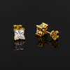 TQE0588 silver plated 18K gold personalized flower Moissanite hip-hop earrings 0.8ct * 2 4
