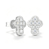 TQE0236 silver plated 18K gold full set Moissanite cross style hip-hop earrings 1.17ct 2