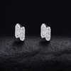 TQE0297 silver plated 18K gold full set Moissanite lightning hip-hop earrings 0.32ct 6