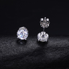 TQE0540 silver plated 18K gold Moissanite side inlaid stone earrings main stone 0.8ct * 2 3