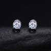 TQE0540 silver plated 18K gold Moissanite side inlaid stone earrings main stone 0.8ct * 2 6