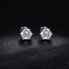 TQE0545 Silver Plated 18K Gold Hexagonal Moissanite Hip Hop Earnail Main Stone 6.6mm 5