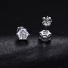 TQE0545 Silver Plated 18K Gold Hexagonal Moissanite Hip Hop Earnail Main Stone 6.6mm 4