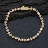 TQB0132-6MM款S925银镀18K金圆形莫桑钻嘻哈手链7.0ct 3
