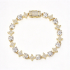 TQB0132-6MM款S925银镀18K金圆形莫桑钻嘻哈手链7.0ct 2