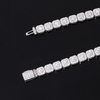 TQB0242-6mm款S925银镀18K白金莫桑钻方形嘻哈手链5.7ct 4