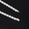 TQB0239款S925银镀18K白金满镶莫桑钻长方形嘻哈手链8.0ct 4