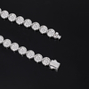 TQB0205款S925银镀18K白金满镶莫桑钻圆形围镶嘻哈手链 5.5ct 6