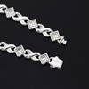 TQB0189款S925银镀18K白金满镶莫桑钻嘻哈手链6.6ct 6