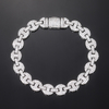 TQB0079-8mm款S925银镀18K白金满镶莫桑钻嘻哈手链3.76ct 2