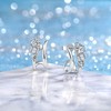 SE0780102款S925银镀18K金莫桑钻C形耳钉1.9ct 3