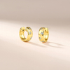 SE0809401款S925银镀18K金莫桑钻星星耳环0.18ct 3